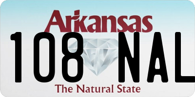 AR license plate 108NAL