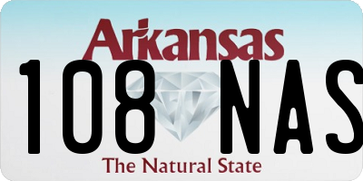 AR license plate 108NAS