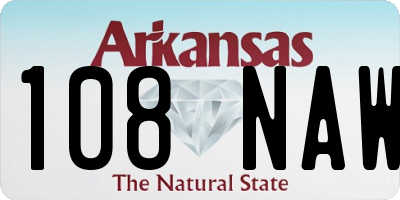 AR license plate 108NAW