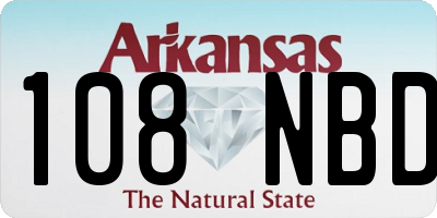 AR license plate 108NBD