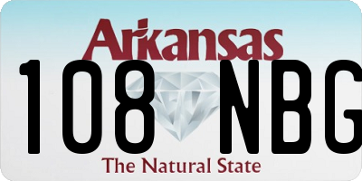 AR license plate 108NBG
