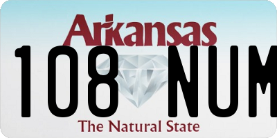 AR license plate 108NUM