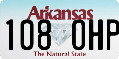 AR license plate 108OHP