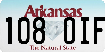 AR license plate 108OIF