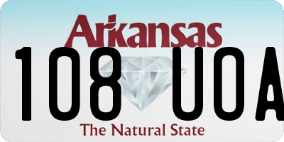 AR license plate 108UOA