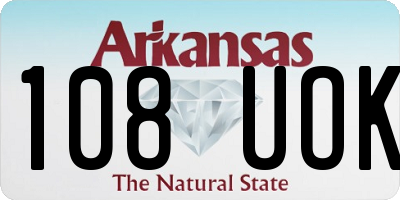 AR license plate 108UOK