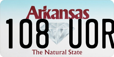AR license plate 108UOR