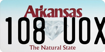 AR license plate 108UOX