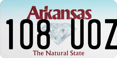 AR license plate 108UOZ