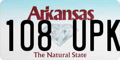 AR license plate 108UPK