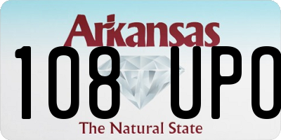 AR license plate 108UPO
