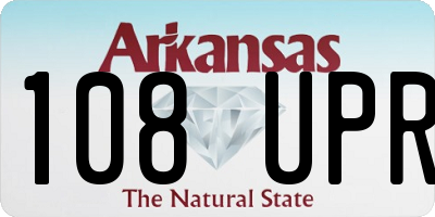 AR license plate 108UPR