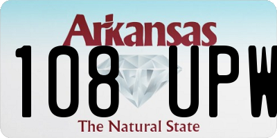 AR license plate 108UPW