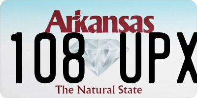 AR license plate 108UPX