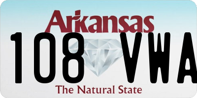 AR license plate 108VWA