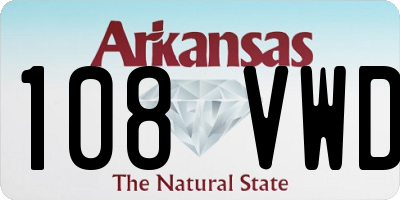 AR license plate 108VWD