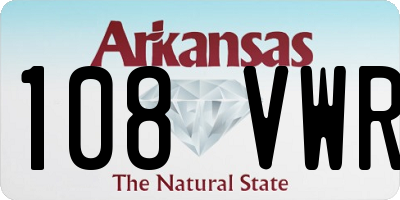 AR license plate 108VWR
