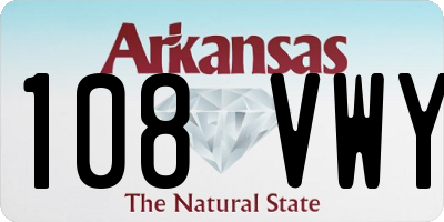AR license plate 108VWY