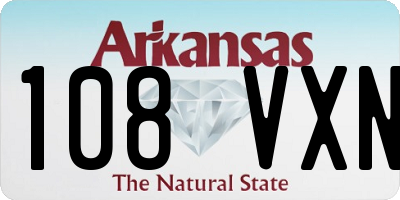 AR license plate 108VXN