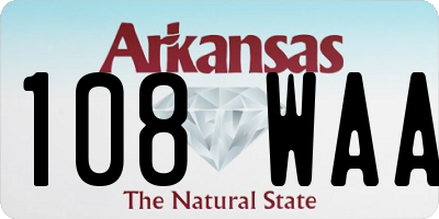 AR license plate 108WAA