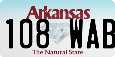 AR license plate 108WAB