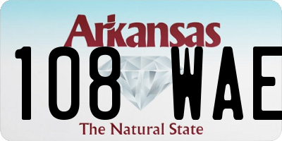 AR license plate 108WAE