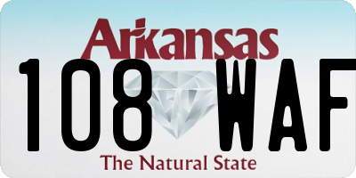 AR license plate 108WAF
