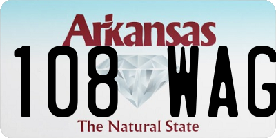 AR license plate 108WAG