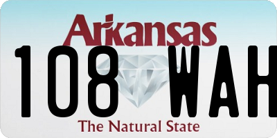 AR license plate 108WAH