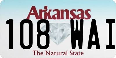 AR license plate 108WAI