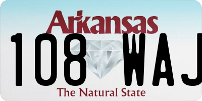 AR license plate 108WAJ