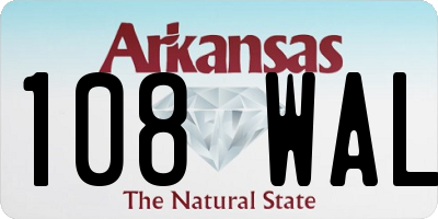 AR license plate 108WAL