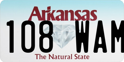 AR license plate 108WAM