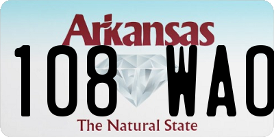 AR license plate 108WAO