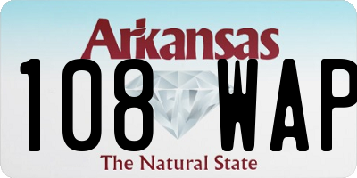 AR license plate 108WAP