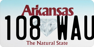AR license plate 108WAU