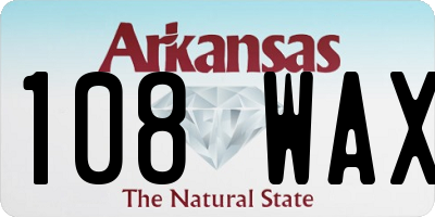 AR license plate 108WAX