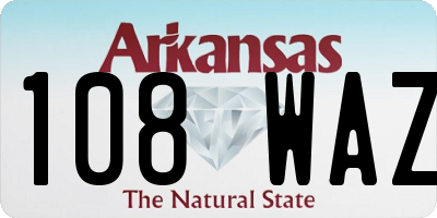 AR license plate 108WAZ