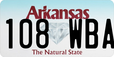 AR license plate 108WBA