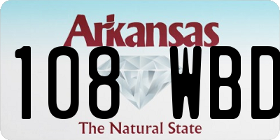 AR license plate 108WBD