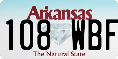 AR license plate 108WBF