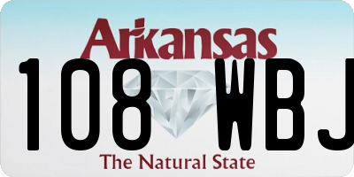 AR license plate 108WBJ