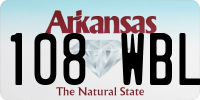 AR license plate 108WBL