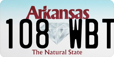 AR license plate 108WBT