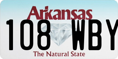 AR license plate 108WBY