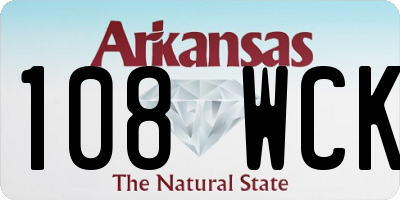 AR license plate 108WCK