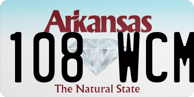 AR license plate 108WCM