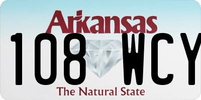 AR license plate 108WCY