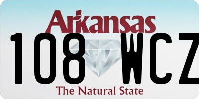 AR license plate 108WCZ