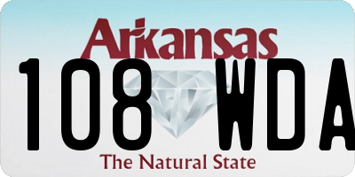 AR license plate 108WDA